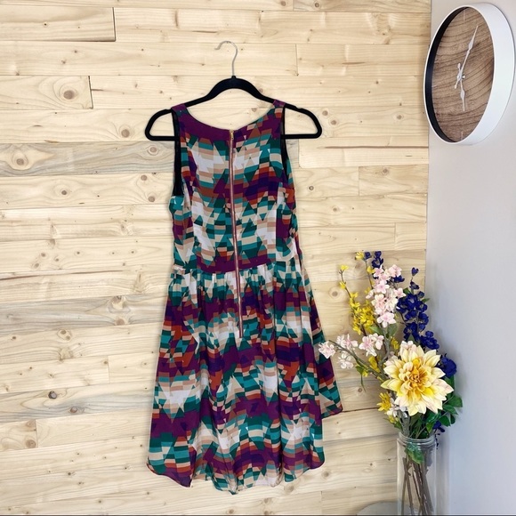 SOLD - Revolve | Line & Dot Geometric Print Silk Dress - Picture 2 of 13